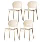 Scandinavian Armless Dining Chairs Stackable Plastic Open Back Side Chair Camel 4 Piece Set Clearhalo ' kitchen&dining_furn' 'Dining Chairs' 'Dining Tables & Seating' 'dining_chair' 'furn' 'furn_dining_chair' 'Furniture' 'furniture_dining_chair' 'Kitchen & Dining Furniture' 'kitchen' 3755094