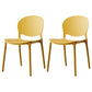 Scandinavian Armless Dining Chairs Stackable Plastic Open Back Side Chair Ginger 2 Piece Set Clearhalo ' kitchen&dining_furn' 'Dining Chairs' 'Dining Tables & Seating' 'dining_chair' 'furn' 'furn_dining_chair' 'Furniture' 'furniture_dining_chair' 'Kitchen & Dining Furniture' 'kitchen' 3755102