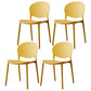 Scandinavian Armless Dining Chairs Stackable Plastic Open Back Side Chair Ginger 4 Piece Set Clearhalo ' kitchen&dining_furn' 'Dining Chairs' 'Dining Tables & Seating' 'dining_chair' 'furn' 'furn_dining_chair' 'Furniture' 'furniture_dining_chair' 'Kitchen & Dining Furniture' 'kitchen' 3755103