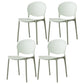 Scandinavian Armless Dining Chairs Stackable Plastic Open Back Side Chair Lake Green 4 Piece Set Clearhalo ' kitchen&dining_furn' 'Dining Chairs' 'Dining Tables & Seating' 'dining_chair' 'furn' 'furn_dining_chair' 'Furniture' 'furniture_dining_chair' 'Kitchen & Dining Furniture' 'kitchen' 3755106