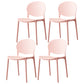 Scandinavian Armless Dining Chairs Stackable Plastic Open Back Side Chair Nude Pink 4 Piece Set Clearhalo ' kitchen&dining_furn' 'Dining Chairs' 'Dining Tables & Seating' 'dining_chair' 'furn' 'furn_dining_chair' 'Furniture' 'furniture_dining_chair' 'Kitchen & Dining Furniture' 'kitchen' 3755109