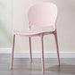Scandinavian Armless Dining Chairs Stackable Plastic Open Back Side Chair Pearl Pink 1 Piece Clearhalo ' kitchen&dining_furn' 'Dining Chairs' 'Dining Tables & Seating' 'dining_chair' 'furn' 'furn_dining_chair' 'Furniture' 'furniture_dining_chair' 'Kitchen & Dining Furniture' 'kitchen' 3755113