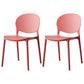 Scandinavian Armless Dining Chairs Stackable Plastic Open Back Side Chair Watermelon Red 2 Piece Set Clearhalo ' kitchen&dining_furn' 'Dining Chairs' 'Dining Tables & Seating' 'dining_chair' 'furn' 'furn_dining_chair' 'Furniture' 'furniture_dining_chair' 'Kitchen & Dining Furniture' 'kitchen' 3755117