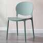 Scandinavian Armless Dining Chairs Stackable Plastic Open Back Side Chair Pea Green 1 Piece Clearhalo ' kitchen&dining_furn' 'Dining Chairs' 'Dining Tables & Seating' 'dining_chair' 'furn' 'furn_dining_chair' 'Furniture' 'furniture_dining_chair' 'Kitchen & Dining Furniture' 'kitchen' 3755119