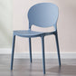 Scandinavian Armless Dining Chairs Stackable Plastic Open Back Side Chair Airy Blue 1 Piece Clearhalo ' kitchen&dining_furn' 'Dining Chairs' 'Dining Tables & Seating' 'dining_chair' 'furn' 'furn_dining_chair' 'Furniture' 'furniture_dining_chair' 'Kitchen & Dining Furniture' 'kitchen' 3755128