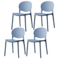 Scandinavian Armless Dining Chairs Stackable Plastic Open Back Side Chair Airy Blue 4 Piece Set Clearhalo ' kitchen&dining_furn' 'Dining Chairs' 'Dining Tables & Seating' 'dining_chair' 'furn' 'furn_dining_chair' 'Furniture' 'furniture_dining_chair' 'Kitchen & Dining Furniture' 'kitchen' 3755130