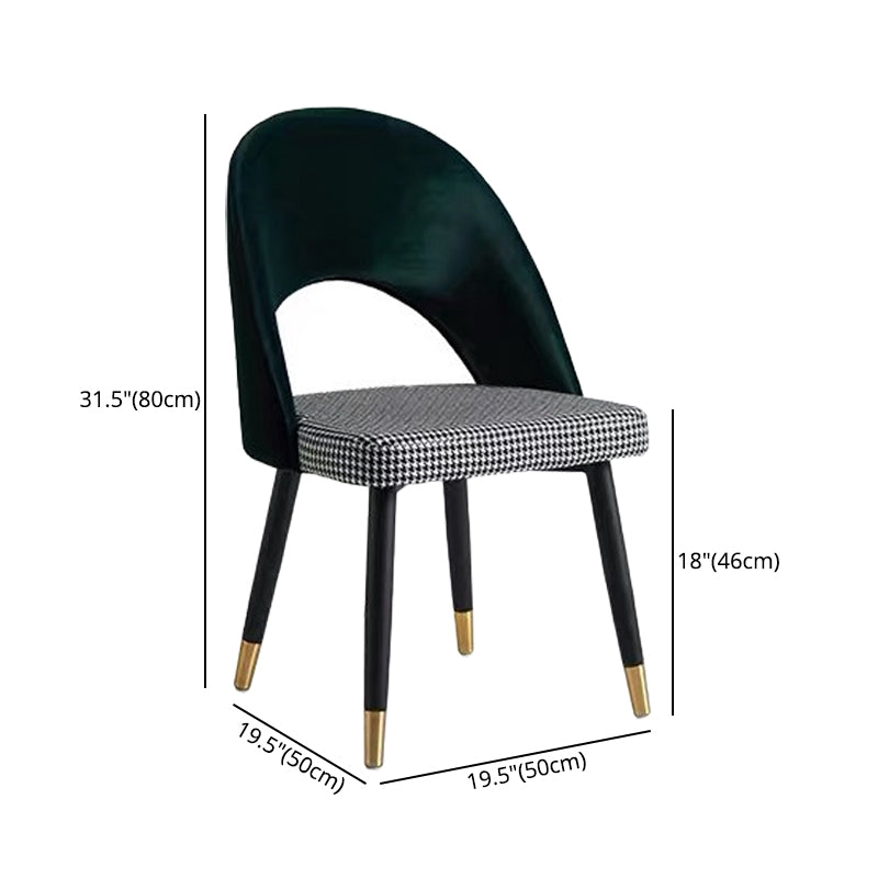 Modern Metal Dining Room Chairs Armless Open Back Dining Side Chair for Home Use Clearhalo ' kitchen&dining_furn' 'Dining Chairs' 'Dining Tables & Seating' 'dining_chair' 'furn' 'furn_dining_chair' 'Furniture' 'furniture_dining_chair' 'Kitchen & Dining Furniture' 'kitchen' 3755144