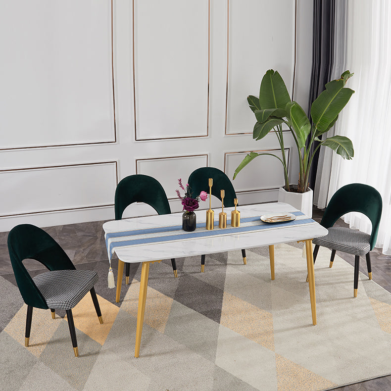 Modern Metal Dining Room Chairs Armless Open Back Dining Side Chair for Home Use Clearhalo ' kitchen&dining_furn' 'Dining Chairs' 'Dining Tables & Seating' 'dining_chair' 'furn' 'furn_dining_chair' 'Furniture' 'furniture_dining_chair' 'Kitchen & Dining Furniture' 'kitchen' 3755145