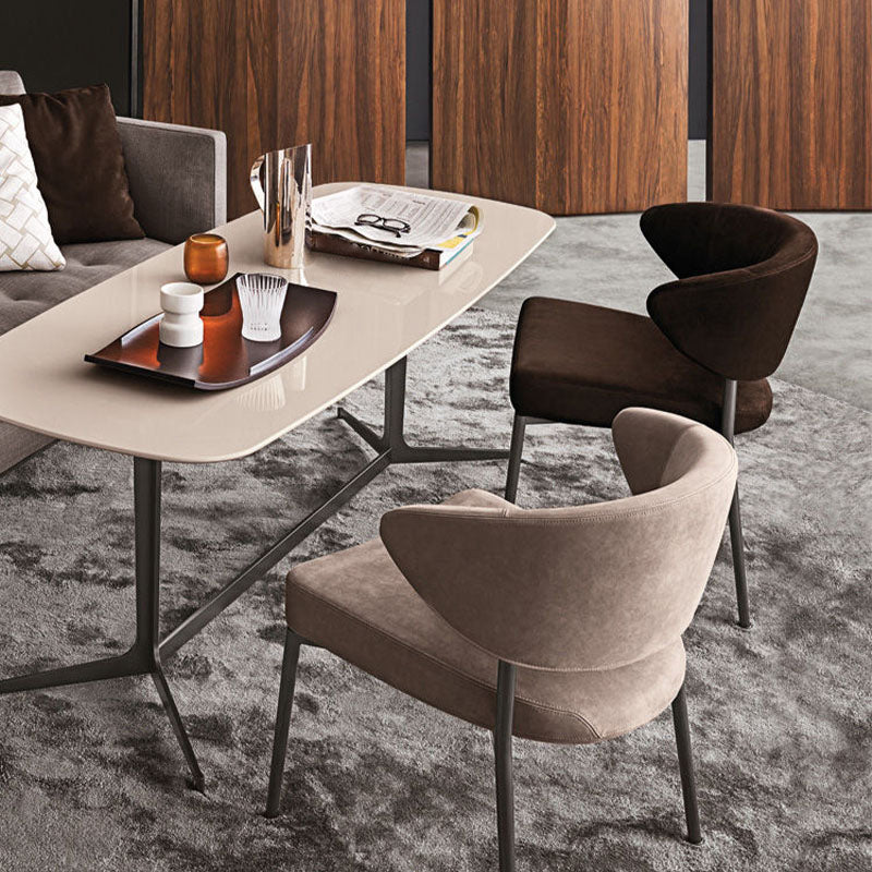 Modern Style Open Back Dining Side Chair Upholstered Side Armless Chairs Clearhalo ' kitchen&dining_furn' 'Dining Chairs' 'Dining Tables & Seating' 'dining_chair' 'furn' 'furn_dining_chair' 'Furniture' 'furniture_dining_chair' 'Kitchen & Dining Furniture' 'kitchen' 3755147