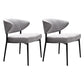 Modern Style Open Back Dining Side Chair Upholstered Side Armless Chairs Light Gray 2 Piece Set Clearhalo ' kitchen&dining_furn' 'Dining Chairs' 'Dining Tables & Seating' 'dining_chair' 'furn' 'furn_dining_chair' 'Furniture' 'furniture_dining_chair' 'Kitchen & Dining Furniture' 'kitchen' 3755148