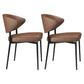 Modern Style Open Back Dining Side Chair Upholstered Side Armless Chairs Coffee 2 Piece Set Clearhalo ' kitchen&dining_furn' 'Dining Chairs' 'Dining Tables & Seating' 'dining_chair' 'furn' 'furn_dining_chair' 'Furniture' 'furniture_dining_chair' 'Kitchen & Dining Furniture' 'kitchen' 3755155