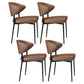 Modern Style Open Back Dining Side Chair Upholstered Side Armless Chairs Coffee 4 Piece Set Clearhalo ' kitchen&dining_furn' 'Dining Chairs' 'Dining Tables & Seating' 'dining_chair' 'furn' 'furn_dining_chair' 'Furniture' 'furniture_dining_chair' 'Kitchen & Dining Furniture' 'kitchen' 3755157