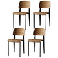Contemporary Style Dining Room Chairs Metal Armless Chair with Wooden Legs Black Set of 4 Clearhalo ' kitchen&dining_furn' 'Dining Chairs' 'Dining Tables & Seating' 'dining_chair' 'Furniture' 'furniture_dining_chair' 'Kitchen & Dining Furniture' 'kitchen' 3755164