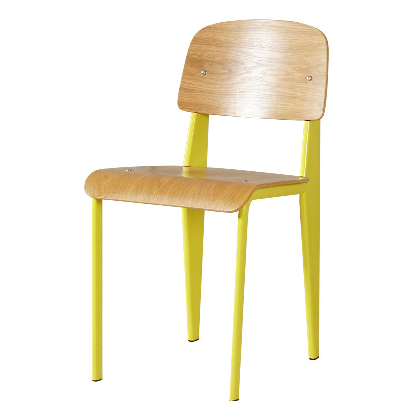 Contemporary Style Dining Room Chairs Metal Armless Chair with Wooden Legs Clearhalo ' kitchen&dining_furn' 'Dining Chairs' 'Dining Tables & Seating' 'dining_chair' 'Furniture' 'furniture_dining_chair' 'Kitchen & Dining Furniture' 'kitchen' 3755167