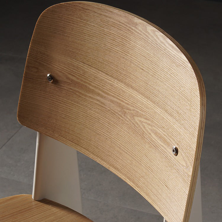 Contemporary Style Dining Room Chairs Metal Armless Chair with Wooden Legs Clearhalo ' kitchen&dining_furn' 'Dining Chairs' 'Dining Tables & Seating' 'dining_chair' 'Furniture' 'furniture_dining_chair' 'Kitchen & Dining Furniture' 'kitchen' 3755170