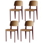 Contemporary Style Dining Room Chairs Metal Armless Chair with Wooden Legs Red Set of 4 Clearhalo ' kitchen&dining_furn' 'Dining Chairs' 'Dining Tables & Seating' 'dining_chair' 'Furniture' 'furniture_dining_chair' 'Kitchen & Dining Furniture' 'kitchen' 3755176
