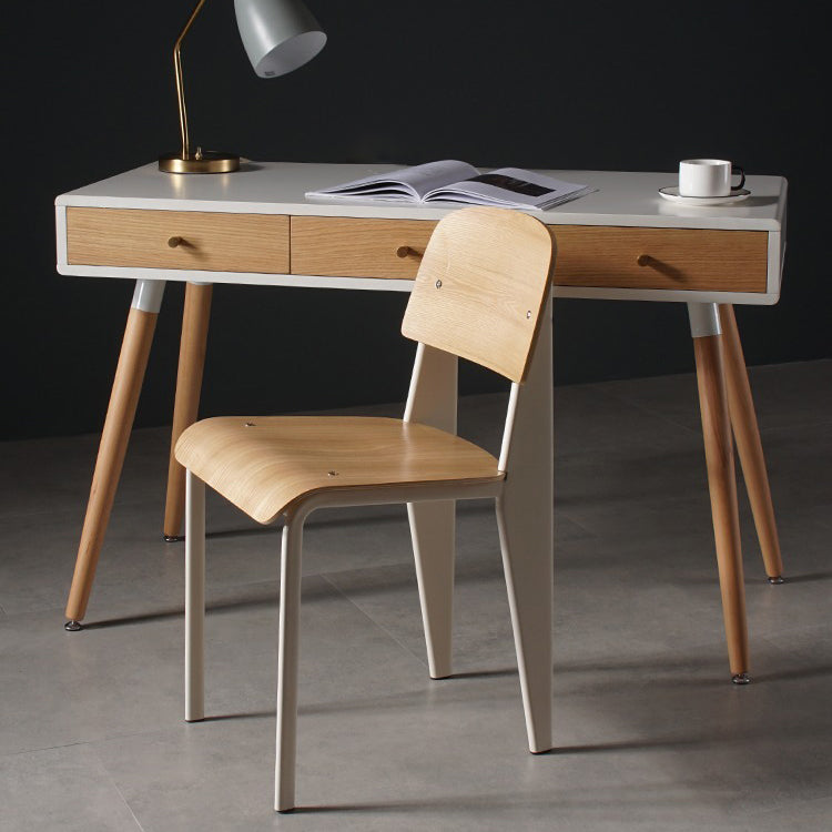 Contemporary Style Dining Room Chairs Metal Armless Chair with Wooden Legs Clearhalo ' kitchen&dining_furn' 'Dining Chairs' 'Dining Tables & Seating' 'dining_chair' 'Furniture' 'furniture_dining_chair' 'Kitchen & Dining Furniture' 'kitchen' 3755181