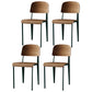 Contemporary Style Dining Room Chairs Metal Armless Chair with Wooden Legs Green Set of 4 Clearhalo ' kitchen&dining_furn' 'Dining Chairs' 'Dining Tables & Seating' 'dining_chair' 'Furniture' 'furniture_dining_chair' 'Kitchen & Dining Furniture' 'kitchen' 3755185