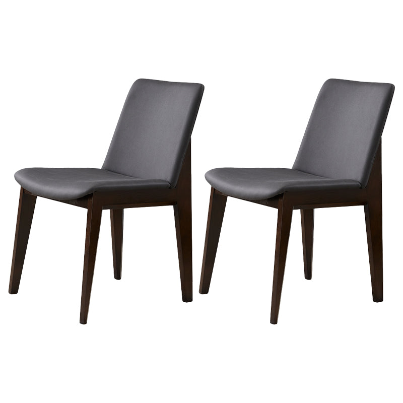 Wood Industrial Restaurant Dining Side Chair Parsons Matte Finish Dining Side Chair Dark Gray 2 Piece Set Clearhalo ' kitchen&dining_furn' 'Dining Chairs' 'Dining Tables & Seating' 'dining_chair' 'furn' 'furn_dining_chair' 'Furniture' 'furniture_dining_chair' 'Kitchen & Dining Furniture' 'kitchen' 3755197