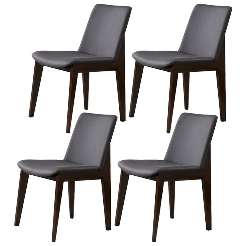 Wood Industrial Restaurant Dining Side Chair Parsons Matte Finish Dining Side Chair Dark Gray 4 Piece Set Clearhalo ' kitchen&dining_furn' 'Dining Chairs' 'Dining Tables & Seating' 'dining_chair' 'furn' 'furn_dining_chair' 'Furniture' 'furniture_dining_chair' 'Kitchen & Dining Furniture' 'kitchen' 3755199
