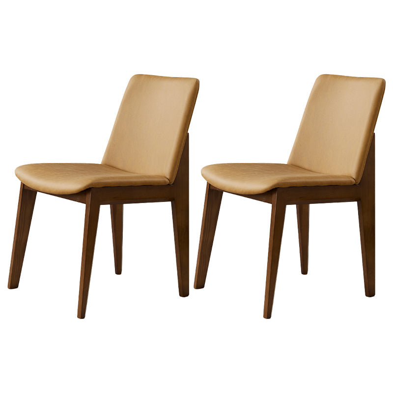 Wood Industrial Restaurant Dining Side Chair Parsons Matte Finish Dining Side Chair Ginger 2 Piece Set Clearhalo ' kitchen&dining_furn' 'Dining Chairs' 'Dining Tables & Seating' 'dining_chair' 'furn' 'furn_dining_chair' 'Furniture' 'furniture_dining_chair' 'Kitchen & Dining Furniture' 'kitchen' 3755207