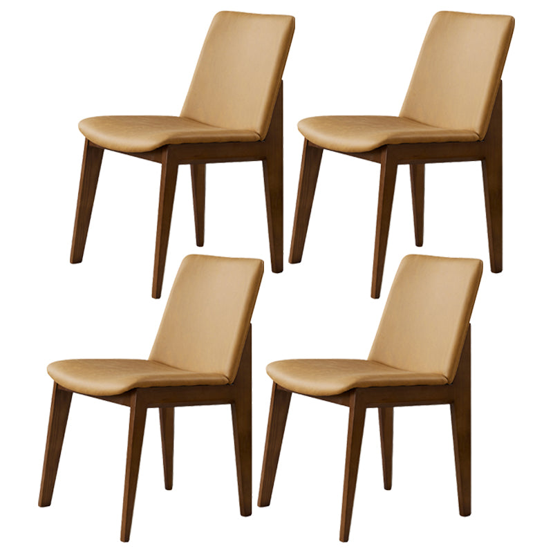 Wood Industrial Restaurant Dining Side Chair Parsons Matte Finish Dining Side Chair Ginger 4 Piece Set Clearhalo ' kitchen&dining_furn' 'Dining Chairs' 'Dining Tables & Seating' 'dining_chair' 'furn' 'furn_dining_chair' 'Furniture' 'furniture_dining_chair' 'Kitchen & Dining Furniture' 'kitchen' 3755209