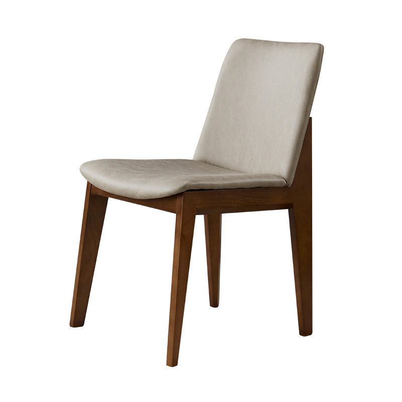 Wood Industrial Restaurant Dining Side Chair Parsons Matte Finish Dining Side Chair Gray-White 1 Piece Clearhalo ' kitchen&dining_furn' 'Dining Chairs' 'Dining Tables & Seating' 'dining_chair' 'furn' 'furn_dining_chair' 'Furniture' 'furniture_dining_chair' 'Kitchen & Dining Furniture' 'kitchen' 3755211