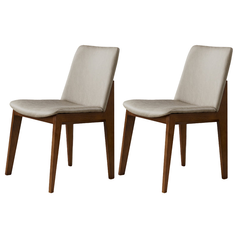 Wood Industrial Restaurant Dining Side Chair Parsons Matte Finish Dining Side Chair Gray-White 2 Piece Set Clearhalo ' kitchen&dining_furn' 'Dining Chairs' 'Dining Tables & Seating' 'dining_chair' 'furn' 'furn_dining_chair' 'Furniture' 'furniture_dining_chair' 'Kitchen & Dining Furniture' 'kitchen' 3755213