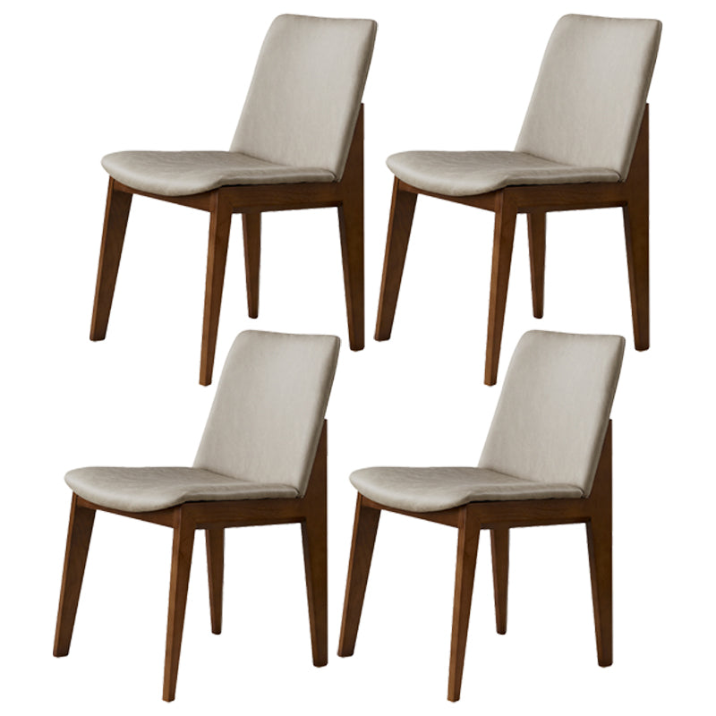 Wood Industrial Restaurant Dining Side Chair Parsons Matte Finish Dining Side Chair Gray-White 4 Piece Set Clearhalo ' kitchen&dining_furn' 'Dining Chairs' 'Dining Tables & Seating' 'dining_chair' 'furn' 'furn_dining_chair' 'Furniture' 'furniture_dining_chair' 'Kitchen & Dining Furniture' 'kitchen' 3755215