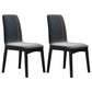 Industrial Rubberwood Solid Back Chair Matte Finish Upholstered Dining Chair with Black Legs Dark Gray 2 Piece Set Black Clearhalo ' kitchen&dining_furn' 'Dining Chairs' 'Dining Tables & Seating' 'dining_chair' 'furn' 'furn_dining_chair' 'Furniture' 'furniture_dining_chair' 'Kitchen & Dining Furniture' 'kitchen' 3755217