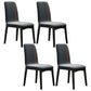 Industrial Rubberwood Solid Back Chair Matte Finish Upholstered Dining Chair with Black Legs Dark Gray 4 Piece Set Black Clearhalo ' kitchen&dining_furn' 'Dining Chairs' 'Dining Tables & Seating' 'dining_chair' 'furn' 'furn_dining_chair' 'Furniture' 'furniture_dining_chair' 'Kitchen & Dining Furniture' 'kitchen' 3755218