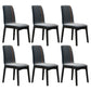 Industrial Rubberwood Solid Back Chair Matte Finish Upholstered Dining Chair with Black Legs Dark Gray 6 Piece Set Black Clearhalo ' kitchen&dining_furn' 'Dining Chairs' 'Dining Tables & Seating' 'dining_chair' 'furn' 'furn_dining_chair' 'Furniture' 'furniture_dining_chair' 'Kitchen & Dining Furniture' 'kitchen' 3755221