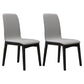 Industrial Rubberwood Solid Back Chair Matte Finish Upholstered Dining Chair with Black Legs Light Gray 2 Piece Set Black Clearhalo ' kitchen&dining_furn' 'Dining Chairs' 'Dining Tables & Seating' 'dining_chair' 'furn' 'furn_dining_chair' 'Furniture' 'furniture_dining_chair' 'Kitchen & Dining Furniture' 'kitchen' 3755228
