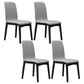 Industrial Rubberwood Solid Back Chair Matte Finish Upholstered Dining Chair with Black Legs Light Gray 4 Piece Set Black Clearhalo ' kitchen&dining_furn' 'Dining Chairs' 'Dining Tables & Seating' 'dining_chair' 'furn' 'furn_dining_chair' 'Furniture' 'furniture_dining_chair' 'Kitchen & Dining Furniture' 'kitchen' 3755230