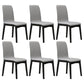 Industrial Rubberwood Solid Back Chair Matte Finish Upholstered Dining Chair with Black Legs Light Gray 6 Piece Set Black Clearhalo ' kitchen&dining_furn' 'Dining Chairs' 'Dining Tables & Seating' 'dining_chair' 'furn' 'furn_dining_chair' 'Furniture' 'furniture_dining_chair' 'Kitchen & Dining Furniture' 'kitchen' 3755233
