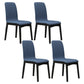 Industrial Rubberwood Solid Back Chair Matte Finish Upholstered Dining Chair with Black Legs Blue 4 Piece Set Black Clearhalo ' kitchen&dining_furn' 'Dining Chairs' 'Dining Tables & Seating' 'dining_chair' 'furn' 'furn_dining_chair' 'Furniture' 'furniture_dining_chair' 'Kitchen & Dining Furniture' 'kitchen' 3755246
