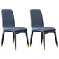 Industrial Rubberwood Solid Back Chair Matte Finish Upholstered Dining Chair with Black Legs Blue 2 Piece Set Black Gold Clearhalo ' kitchen&dining_furn' 'Dining Chairs' 'Dining Tables & Seating' 'dining_chair' 'furn' 'furn_dining_chair' 'Furniture' 'furniture_dining_chair' 'Kitchen & Dining Furniture' 'kitchen' 3755248