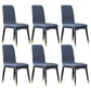 Industrial Rubberwood Solid Back Chair Matte Finish Upholstered Dining Chair with Black Legs Blue 6 Piece Set Black Gold Clearhalo ' kitchen&dining_furn' 'Dining Chairs' 'Dining Tables & Seating' 'dining_chair' 'furn' 'furn_dining_chair' 'Furniture' 'furniture_dining_chair' 'Kitchen & Dining Furniture' 'kitchen' 3755250