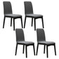 Industrial Rubberwood Solid Back Chair Matte Finish Upholstered Dining Chair with Black Legs Silver Gray 4 Piece Set Black Clearhalo ' kitchen&dining_furn' 'Dining Chairs' 'Dining Tables & Seating' 'dining_chair' 'furn' 'furn_dining_chair' 'Furniture' 'furniture_dining_chair' 'Kitchen & Dining Furniture' 'kitchen' 3755258