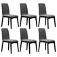 Industrial Rubberwood Solid Back Chair Matte Finish Upholstered Dining Chair with Black Legs Silver Gray 6 Piece Set Black Clearhalo ' kitchen&dining_furn' 'Dining Chairs' 'Dining Tables & Seating' 'dining_chair' 'furn' 'furn_dining_chair' 'Furniture' 'furniture_dining_chair' 'Kitchen & Dining Furniture' 'kitchen' 3755259