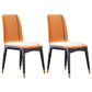 Industrial Rubberwood Solid Back Chair Matte Finish Upholstered Dining Chair with Black Legs Orange 2 Piece Set Black Gold Clearhalo ' kitchen&dining_furn' 'Dining Chairs' 'Dining Tables & Seating' 'dining_chair' 'furn' 'furn_dining_chair' 'Furniture' 'furniture_dining_chair' 'Kitchen & Dining Furniture' 'kitchen' 3755266