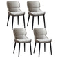 Contemporary Metal Dining Room Chairs Wingback Armless Chair for Home Use Gray-White 4 Piece Set Clearhalo ' kitchen&dining_furn' 'Dining Chairs' 'Dining Tables & Seating' 'dining_chair' 'furn' 'furn_dining_chair' 'Furniture' 'furniture_dining_chair' 'Kitchen & Dining Furniture' 'kitchen' 3755272