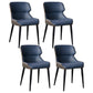 Contemporary Metal Dining Room Chairs Wingback Armless Chair for Home Use Dark Blue 4 Piece Set Clearhalo ' kitchen&dining_furn' 'Dining Chairs' 'Dining Tables & Seating' 'dining_chair' 'furn' 'furn_dining_chair' 'Furniture' 'furniture_dining_chair' 'Kitchen & Dining Furniture' 'kitchen' 3755278