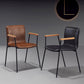 Industrial Style Leather Dining Side Chairs Solid Back Armless Chairs for Home Use Clearhalo ' kitchen&dining_furn' 'Dining Chairs' 'Dining Tables & Seating' 'dining_chair' 'furn' 'furn_dining_chair' 'Furniture' 'furniture_dining_chair' 'Kitchen & Dining Furniture' 'kitchen' 3755292