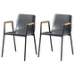 Industrial Style Leather Dining Side Chairs Solid Back Armless Chairs for Home Use Grey 2 Piece Set Black Clearhalo ' kitchen&dining_furn' 'Dining Chairs' 'Dining Tables & Seating' 'dining_chair' 'furn' 'furn_dining_chair' 'Furniture' 'furniture_dining_chair' 'Kitchen & Dining Furniture' 'kitchen' 3755306