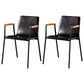 Industrial Style Leather Dining Side Chairs Solid Back Armless Chairs for Home Use Brown 2 Piece Set Black Clearhalo ' kitchen&dining_furn' 'Dining Chairs' 'Dining Tables & Seating' 'dining_chair' 'furn' 'furn_dining_chair' 'Furniture' 'furniture_dining_chair' 'Kitchen & Dining Furniture' 'kitchen' 3755312