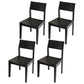 Wood Industrial Restaurant Side Chair Open Back Dining Chair with Black Legs Black 4 Piece Set Clearhalo ' kitchen&dining_furn' 'Dining Chairs' 'Dining Tables & Seating' 'dining_chair' 'furn' 'furn_dining_chair' 'Furniture' 'furniture_dining_chair' 'Kitchen & Dining Furniture' 'kitchen' 3755326
