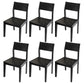 Wood Industrial Restaurant Side Chair Open Back Dining Chair with Black Legs Black 6 Piece Set Clearhalo ' kitchen&dining_furn' 'Dining Chairs' 'Dining Tables & Seating' 'dining_chair' 'furn' 'furn_dining_chair' 'Furniture' 'furniture_dining_chair' 'Kitchen & Dining Furniture' 'kitchen' 3755328