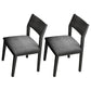 Wood Industrial Restaurant Side Chair Open Back Dining Chair with Black Legs Dark Gray 2 Piece Set Clearhalo ' kitchen&dining_furn' 'Dining Chairs' 'Dining Tables & Seating' 'dining_chair' 'furn' 'furn_dining_chair' 'Furniture' 'furniture_dining_chair' 'Kitchen & Dining Furniture' 'kitchen' 3755329
