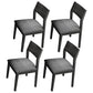 Wood Industrial Restaurant Side Chair Open Back Dining Chair with Black Legs Dark Gray 4 Piece Set Clearhalo ' kitchen&dining_furn' 'Dining Chairs' 'Dining Tables & Seating' 'dining_chair' 'furn' 'furn_dining_chair' 'Furniture' 'furniture_dining_chair' 'Kitchen & Dining Furniture' 'kitchen' 3755331